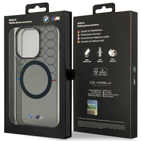 Case BMW BMHMP14XHGPK iPhone 14 Pro Max 6.7&quot; grey/grey hardcase Pattern MagSafe