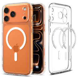 SPIGEN futerał ULTRA HYBRID MAG kompatybilny z MagSafe do IPHONE 17 Pro Max clear white