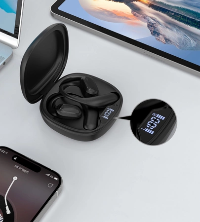 Słuchawki Choetech OWS bezprzewodowe TWS Bluetooth 5.3 - czarne