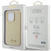 Guess Glitter Glossy Script Hülle für iPhone 15 Pro – Gold