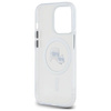Original Handyhülle IPHONE 14 PRO MAX Karl Lagerfeld Hardcase IML Metal Karl&Choupette Head MagSafe (KLHMP14XHLSKCH) weiß
