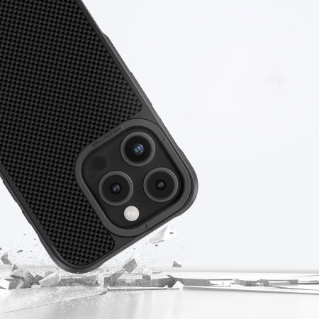 Etui pancerne AMAZINGTHING Titan Max Case z włóknami aramidowymi 600D do iPhone 16 Pro - czarne