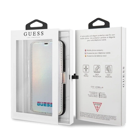 Etui Guess GUFLBKN65BLD iPhone 11 Pro Max srebrny/silver book Iridescent