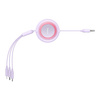Baseus Bright Mirror 2 3in1 USB Typ A Kabel - Micro USB + Lightning + USB Typ C 3.5A 1.1m lila (CAMJ010005)