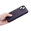 iCarer Case Leather pokrowiec etui z naturalnej skóry do iPhone 14 Plus ciemnofioletowy (kompatybilne z MagSafe)