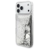 Guess Liq case. Glitter Charms for iPhone 17 Pro - silver