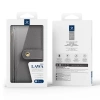 Dux Ducis Lawa Leather Case for Samsung Galaxy S25+ with Detachable Magnetic Wallet - Gray