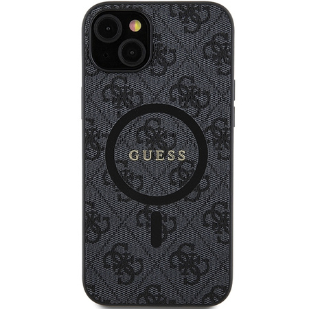 Oryginalne Etui GUESS Hardcase GUHMP15SG4GFRK do iPhone 15 (Kompatybilny z Magsafe / 4G Ring classic logo / czarny)