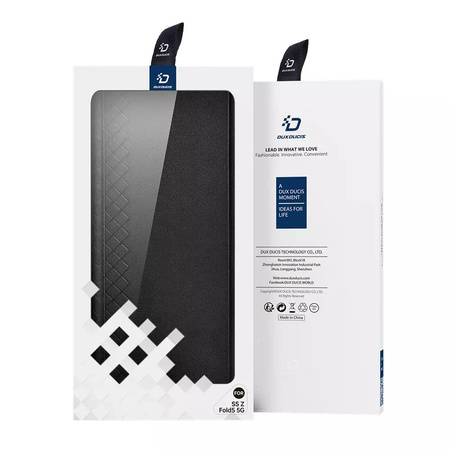 Dux Ducis Bril Leder Flip Wallet Case für Samsung Galaxy Z Fold5 5G – Schwarz