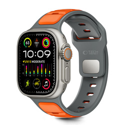 TECH-PROTECT ICONBAND LINE APPLE WATCH 8 / 9 / 10 / 11 / SE / ULTRA (44 / 45 / 46 / 49 MM) GREY/ORANGE