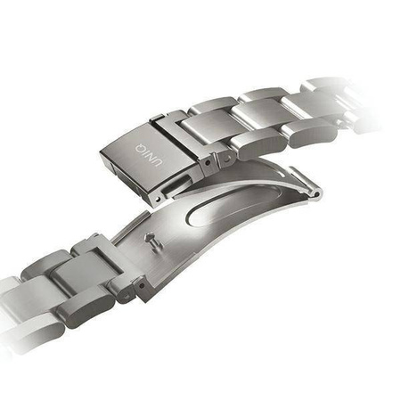 Strap for APPLE WATCH 4 / 5 / 6 / 7 / 8 / SE / ULTRA (42 / 44 / 45 / 49 MM) UNIQ Osta Stainless Steel silver