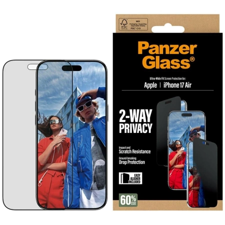 PanzerGlass Ultra-Wide Fit EasyAligner Privacy Glass für iPhone Air