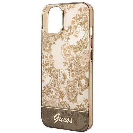 Guess Porcelain Collection - Etui iPhone 14 Plus (ochre)