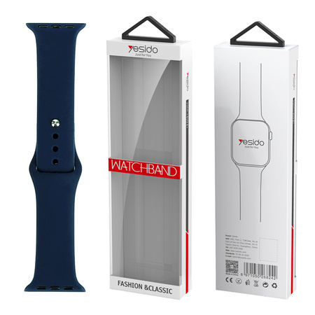 Yesido WB44 Silikonowy Pasek do Apple Watch L 38/40/41 (97+132) #47 DEEP BLUE