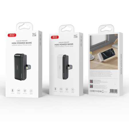 XO POWERBANK MINI PR244 20W 5000mah lightning czarny
