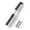 Selfie stick WH1YXS telescopic tripod 1m with round lamp and phone holder - black