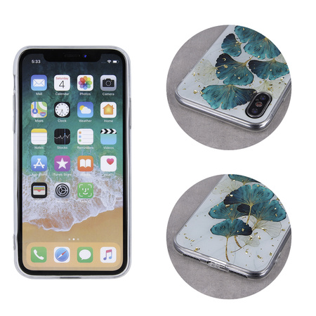 Nakładka Gold Glam do iPhone 15 Pro Max 6,7&quot; listki