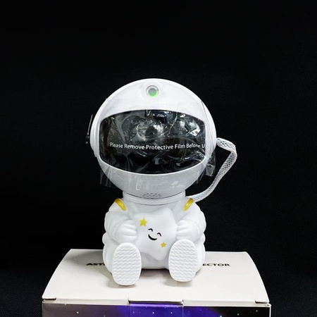 LAMPKA / PROJEKTOR LED ASTRONAUTA HR-F3, WHITE / BIAŁY