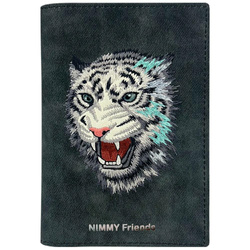 Etui na paszport Nimmy portfel Raptor    Tiger ciemno szary