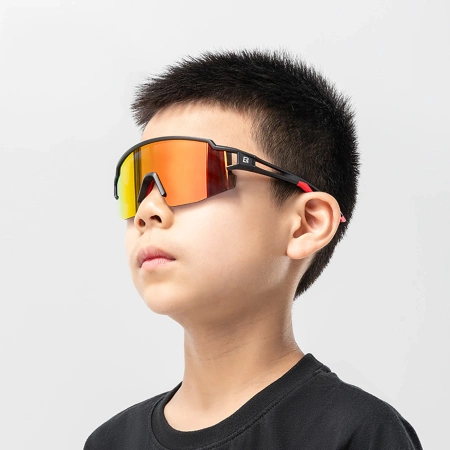 Rockbros Kinder-Fahrradbrille, polarisiert, UV-Schutz, Grau