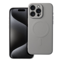 Futerał Silicone Mag Cover kompatybilny z MagSafe do IPHONE 15 PRO MAX tytanowy szary