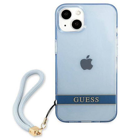 Etui IPHONE 13 MINI Guess Hardcase Translucent Stap (GUHCP13SHTSGSB) niebieskie