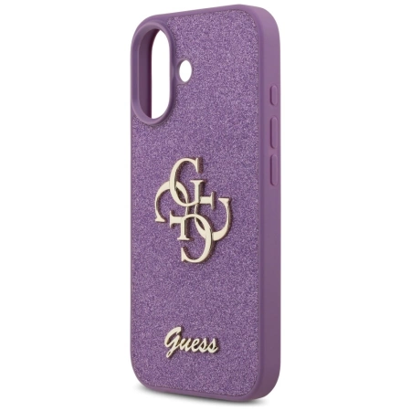 Etui Guess Fixed Glitter Big 4G na iPhone 17 - fioletowe