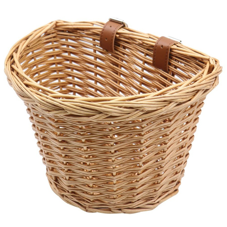 Kosz rowerowy wiklinowy przedni FSBKT-131-1 kolor drewna