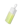 Powerbank Baseus Popsicle 5200mAh 20W z wbudowanym kablem Lightning (+ biały kabel Baseus Simple USB-C - USB-C 60W/20V/3A/30cm) - biało-zielony