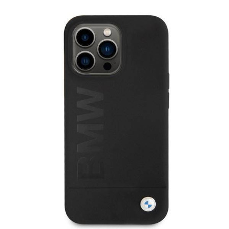 Original Case IPHONE 13 PRO BMW Hardcase Silicone Signature Logo MagSafe (BMHMP13LSLBLBK) black