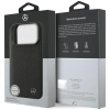 Mercedes Leather Large Laurel Leave MagSafe Case for iPhone 17 Pro - Black