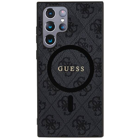 Oryginalne Etui GUESS Hardcase GUHMS24LG4GFRK do Samsung S24 Ultra (Kompatybilny z Magsafe / 4G Ring classic logo / czarny)
