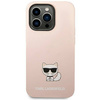 Oryginalne Etui IPHONE 14 PRO MAX Karl Lagerfeld Hardcase Silicone Choupette Body jasny róż