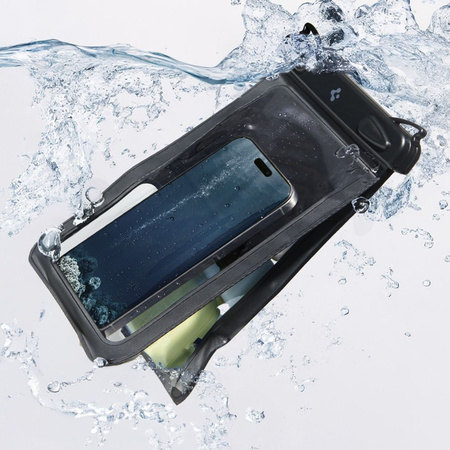 Spigen A603 Universal Waterproof Case - Etui wodoodporne do smartfonów do 6.9" (Black)