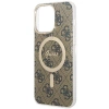 Guess IML 4G MagSafe Case für iPhone 15 Pro Max - Braun