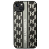 Original Case IPHONE 14 PLUS Karl Lagerfeld Hardcase Monogram Stripe (KLHCP14MPGKLSKG) gray