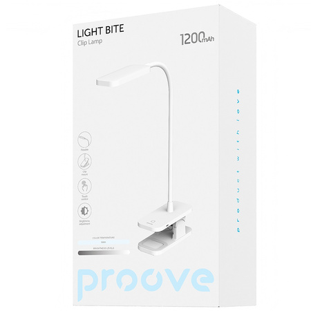 Proove Lampka biurkowa Light Bite LED    1200mAh 5W biały/white