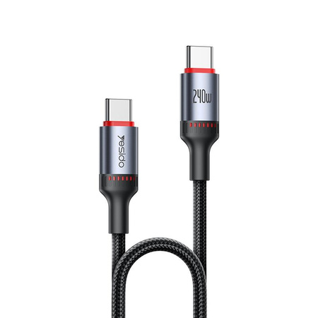 Yesido Kabel CA186 240W Type-C/Type-C 2m 5A, BLACK / CZARNY