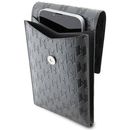 Bag Karl Lagerfeld Saffiano Monogram Ikonik (KLWBSAKHPKG) silver