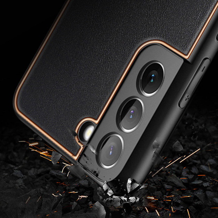 Dux Ducis Yolo elegante Hülle aus ökologischem Leder für Samsung Galaxy S22+ (S22 Plus) orange