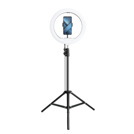 Lampa LED Ring Stream RGB pierścieniowa 13 cali z uchwytem na telefon + statyw