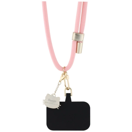 Hello Kitty Patch &amp; Kitty Kopf Charm Universal Handy-Umhängeband - Rosa