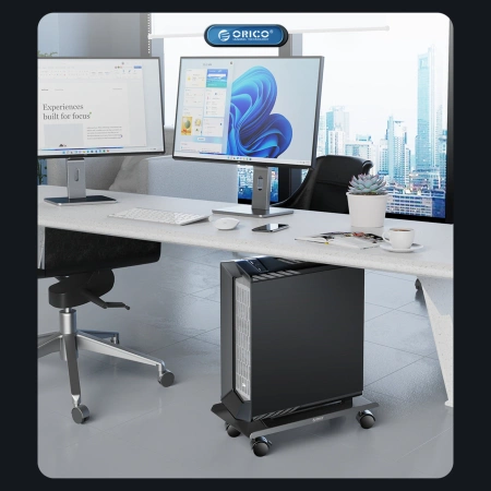 Stojak na komputer Orico na kółkach - czarny