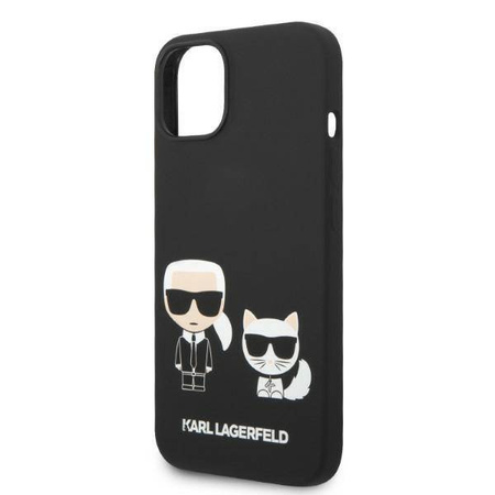 Karl Lagerfeld KLHMP14MSSKCK iPhone 14 Plus 6.7&quot; Hardcase schwarz / schwarz Liquid Silicone Karl &amp; Choupette Magsafe