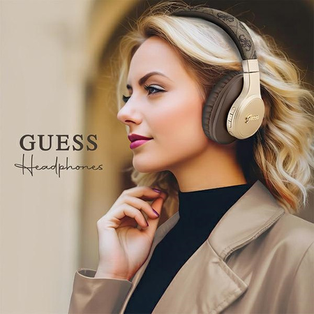 Guess Bluetooth-On-Ear-Kopfhörer GUBH604GEMW braun/braun 4G Script