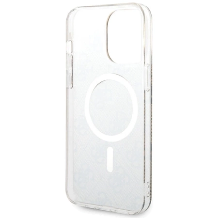 Etui Guess IML 4G MagSafe na iPhone 15 Pro Max - brązowe