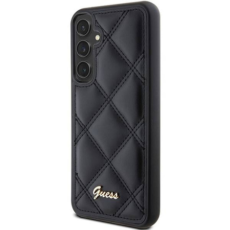 Guess nakładka do Samsung S23 FE GUHCS23FEPSQSQSK GUESS HC PU QUILTED METAL LOGO czarna