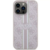 Guess GUHMP13LP4RPSP iPhone 13 Pro / 13 6,1&quot; rosa/rosa Hartschale 4G bedruckte Streifen MagSafe
