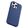 iCarer Case Leather pokrowiec etui z naturalnej skóry do iPhone 14 Pro Max niebieski (WMI14220708-BU) (kompatybilne z MagSafe)