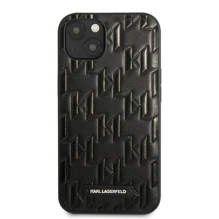 Karl Lagerfeld KLHCP13SMNMP1K iPhone 13 mini 5,4" Hardcase schwarz / schwarzes Monogram Plaque